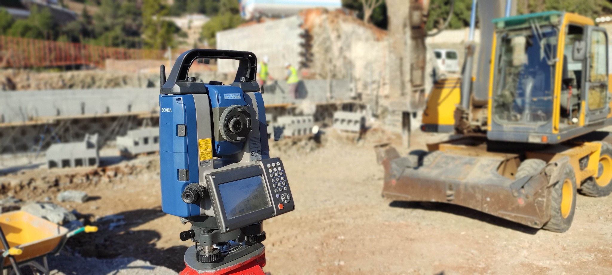 Estación total en obra